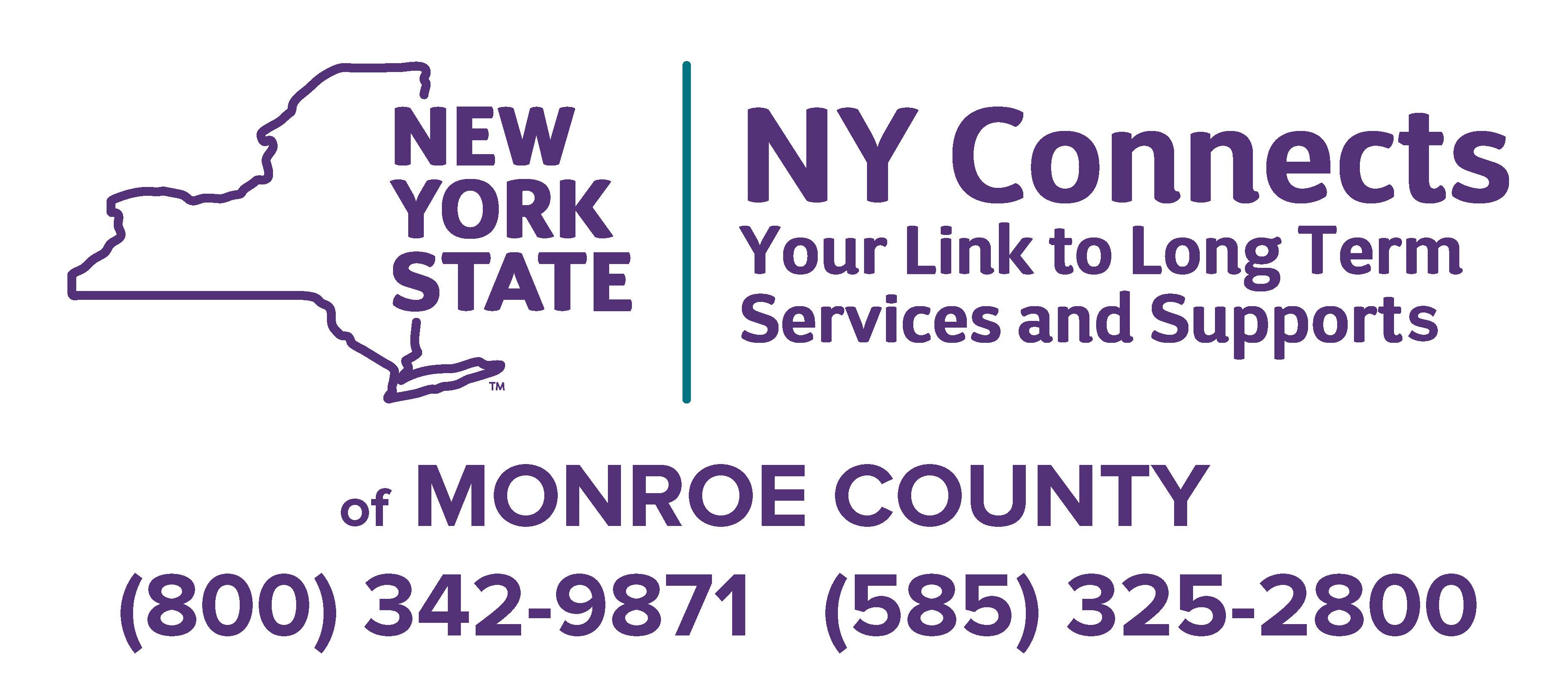 NY Connects of Monroe County, Your Link to Long Term Services and Supports - (800) 342-9871 or (585) 325-2800