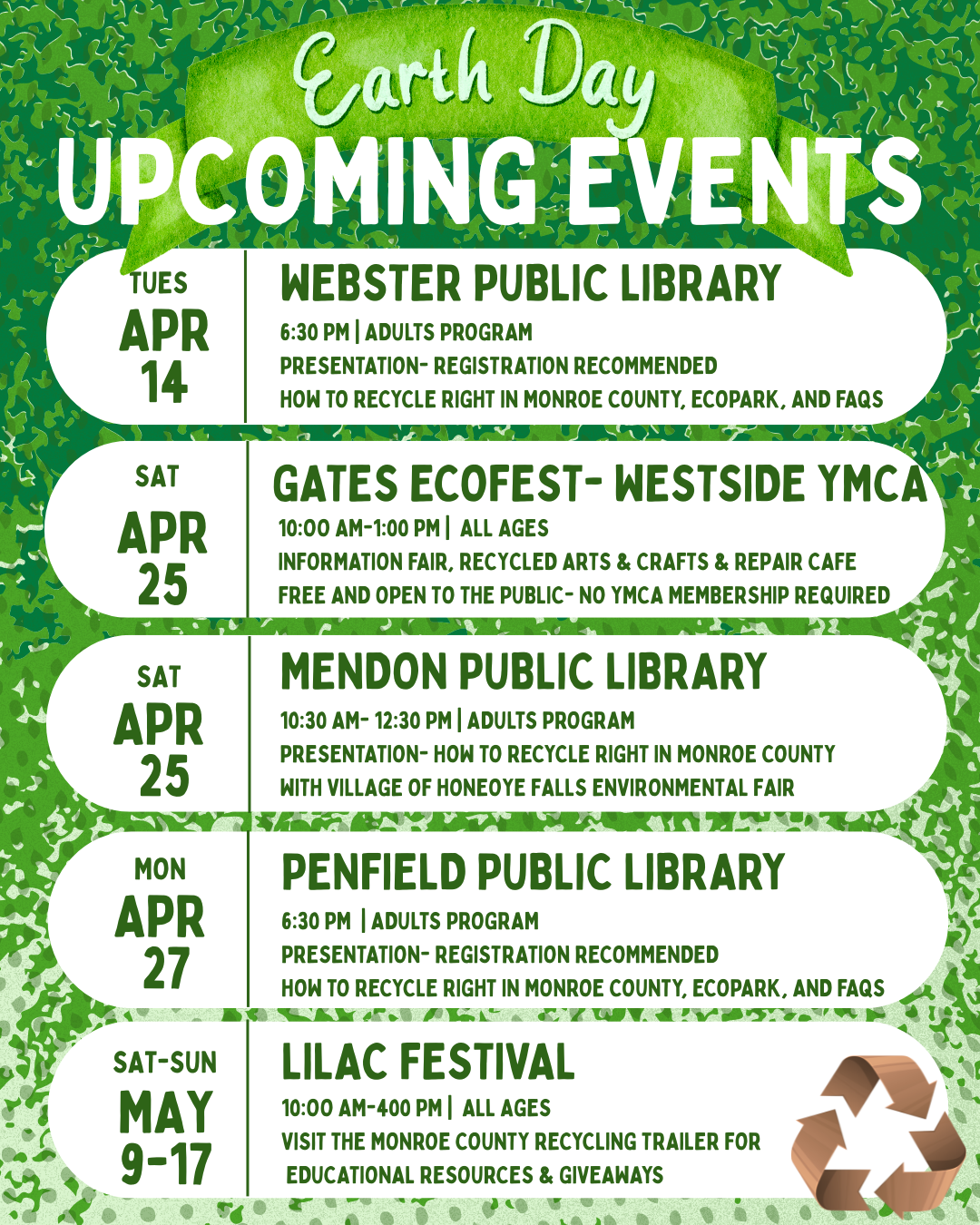 Earth Day Events Flyer