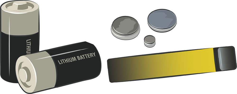 Single Use Lithium Battery Illustrations