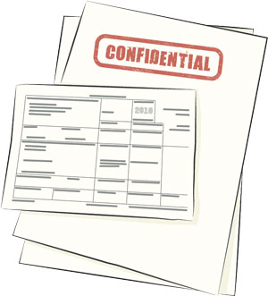 Confidential Documents Illustration