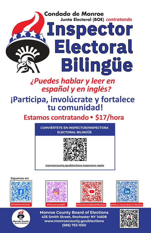 Spanish Language Bilingual Inspector Poster - Spanish
