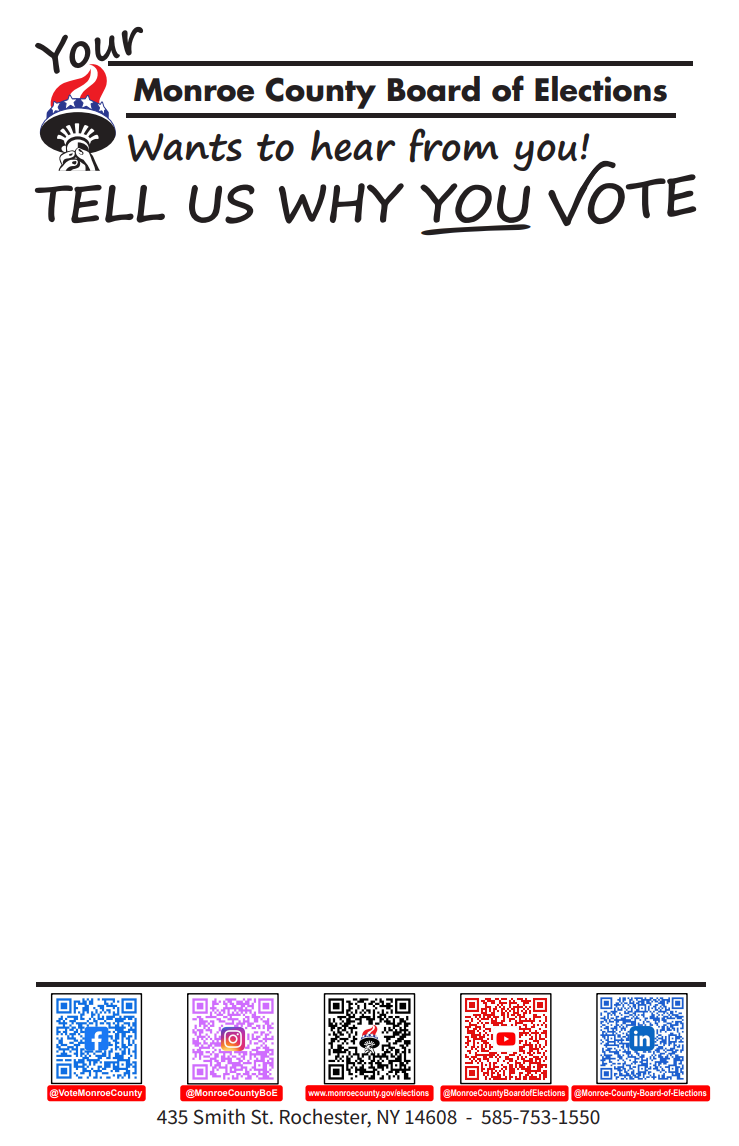 Tell Us Why You Vote Poster