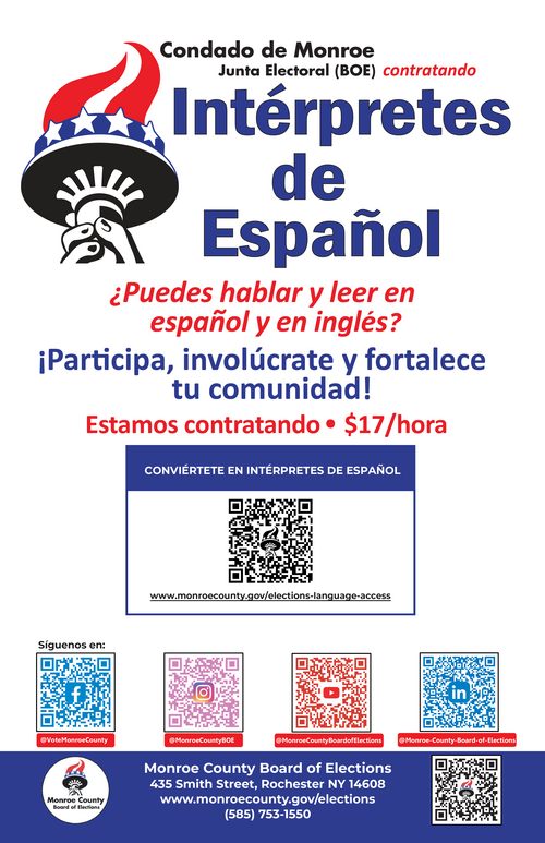 Image of Spanish Interpreter Recruitment Poster