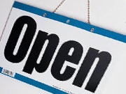 Picture of open sign.
