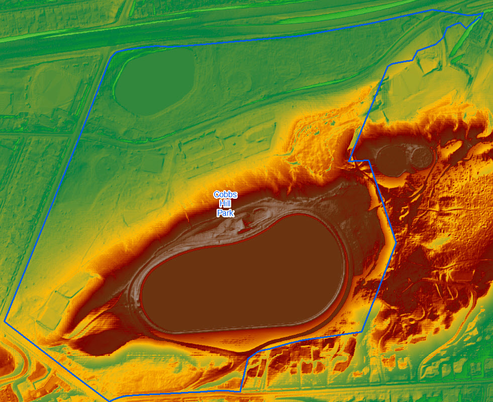 Image showing a bare earth LiDAR derived landscape