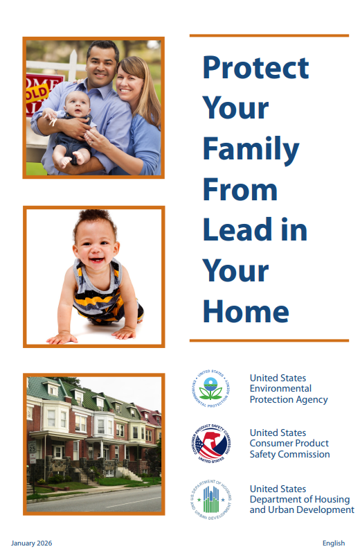 Cover of the Protect Your Family From Lead In Your Home brochure.