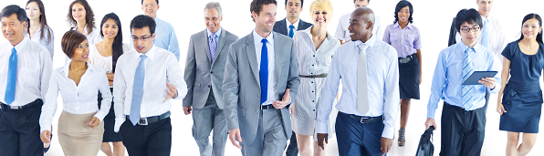 group of happy employees