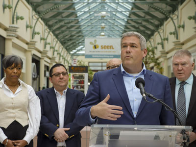 Photo of Press Conference at Greece Ridge Mall