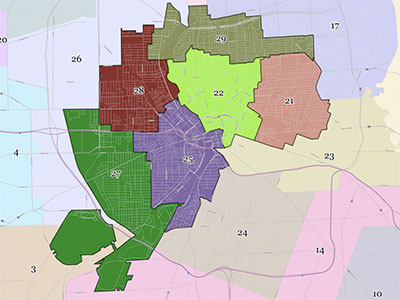 Map of 6 Districts