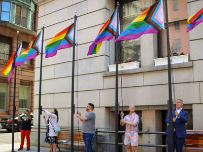 Photo of Pride Flag Raising