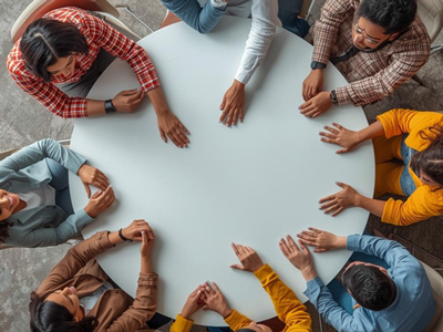Photo of people around table