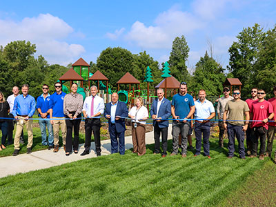 Photo of ribbon cutting