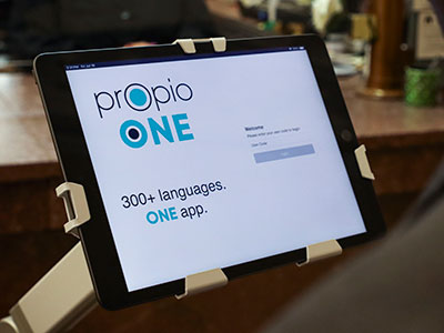 Photo of iPad Kiosk at Clerk