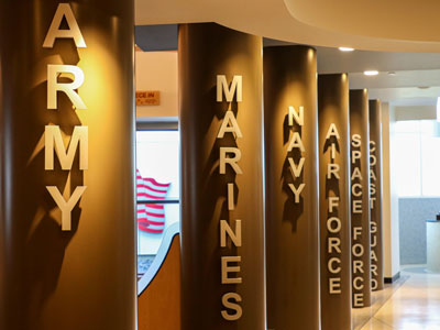 Photo of veterans area