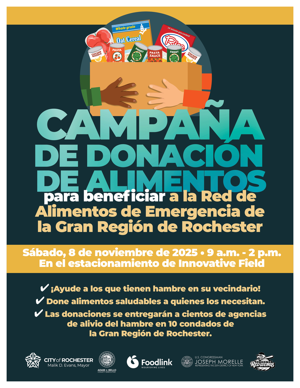 Food drive flyer - Spanish Language version