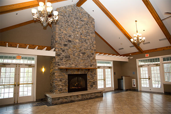 the fire place within durrand eastman clubhouse