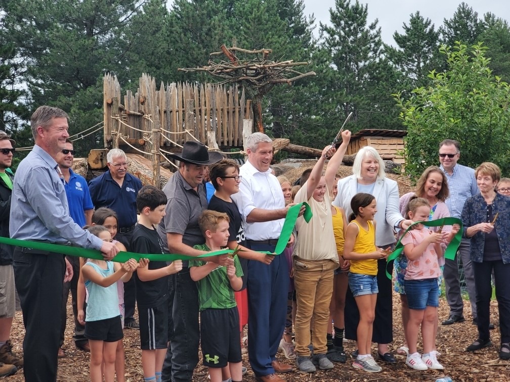 Alpine Adventure Zone natural playground in Northampton Park - ribboncutting ceremony