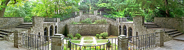 Panoramic picture of Sunken Garden