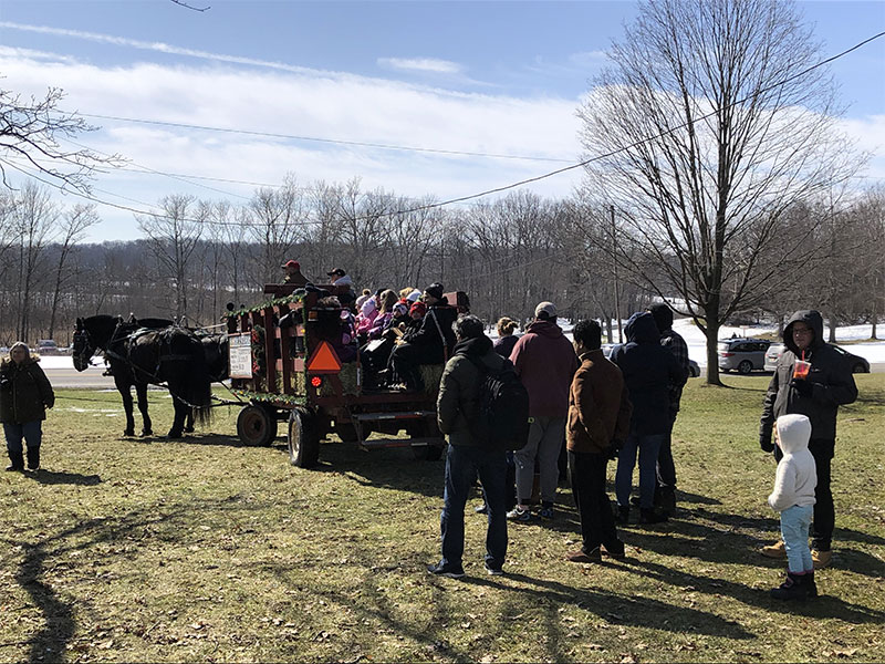 Heberle Stables hayrides at Winterfest 2020 (Note: Photo taken Jan. 2020 pre-COVID restrictions)
