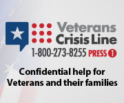 Veterans Crisis Line - 1-800-273-8255
