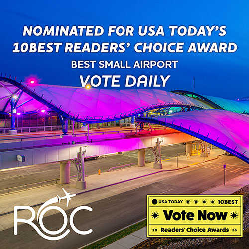 Nominated for USA Today's 10BEST Reader's Choice Award Best Small Airport. VOTE DAILY