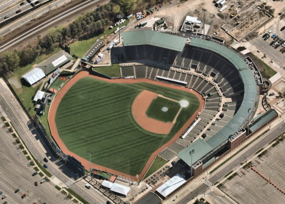 Pictometry Aerial Image showing Frontier Field.
